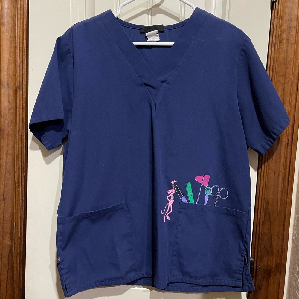 Pink Panther Scrub Top
